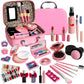 Kids Washable Makeup Girl Toys - Kids Makeup Kit for Girl, Real Make Up Set, Little Girls Makeup Kit for Toddler Kid Children Pr
