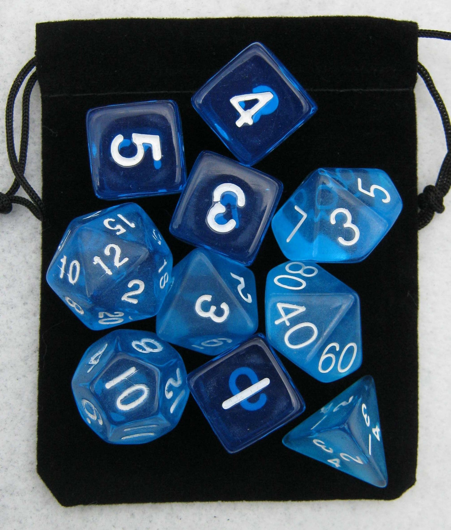 15x Sets of 7 (that is, 105!) Polyhedral Dice for RPGs (Dnd, Pathfinder) with 7 Dice Bags!