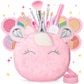 Kids Real Makeup Kit for Girls 3-10 Years Old : Washable Non Toxic Make Up Toys Sets for Toddler - 17Pcs Vanity Set with Unicorn
