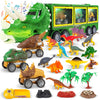 Toyvelt Dinosaur Toys For Kids 3-5 Dinosaur Truck Carrier Comes With 3 Dino Cars 12 Dinosaurs - Perfect Toy Gift For 3 4 5 6 7 Y