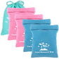 Mity Rain Sand Remover Wipe Mitt Bag - Velvet, Pink/Blue, Essential Beach Accessory for Kids & Women, Travel Necessities
