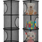 2Pcs Stuffed Animal Storage Foldable Stuffed Animal Net Or Hammock Organizer, 5 Compartments Hanging Mesh Toy Storage Hammock Fo