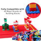 Building Bricks 1020 Pieces Set, 1000 Basic Building Blocks In 17 Fun Shapes Includes Wheels, Door, Window, Bulk Block With Storage Box, Handle And Base Plate, Compatible Block Construction Toys