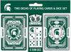 Masterpieces mature-themed Cards and Dice Set - NCAA Michigan State Spartans 2-Pack  Licensed