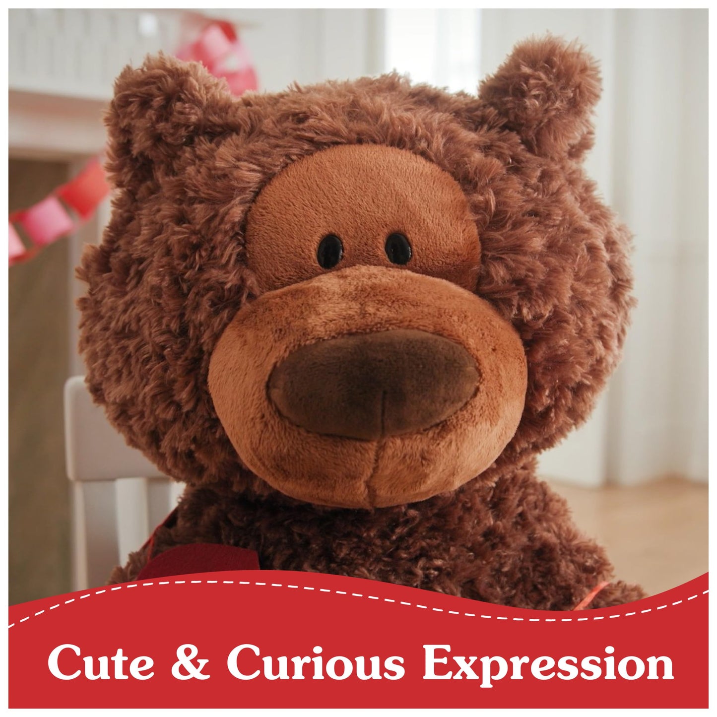 GUND Jumbo Philbin Teddy Bear, Plush Stuffed Animal, 29" Chocolate Brown, Model 6052820, Ideal for Ages 1 and Up