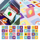 High Contrast Baby Cards Newborn Visual Stimulus Stimulation Black And White Cards Infants Flashcards Learning Cards Babies Gift