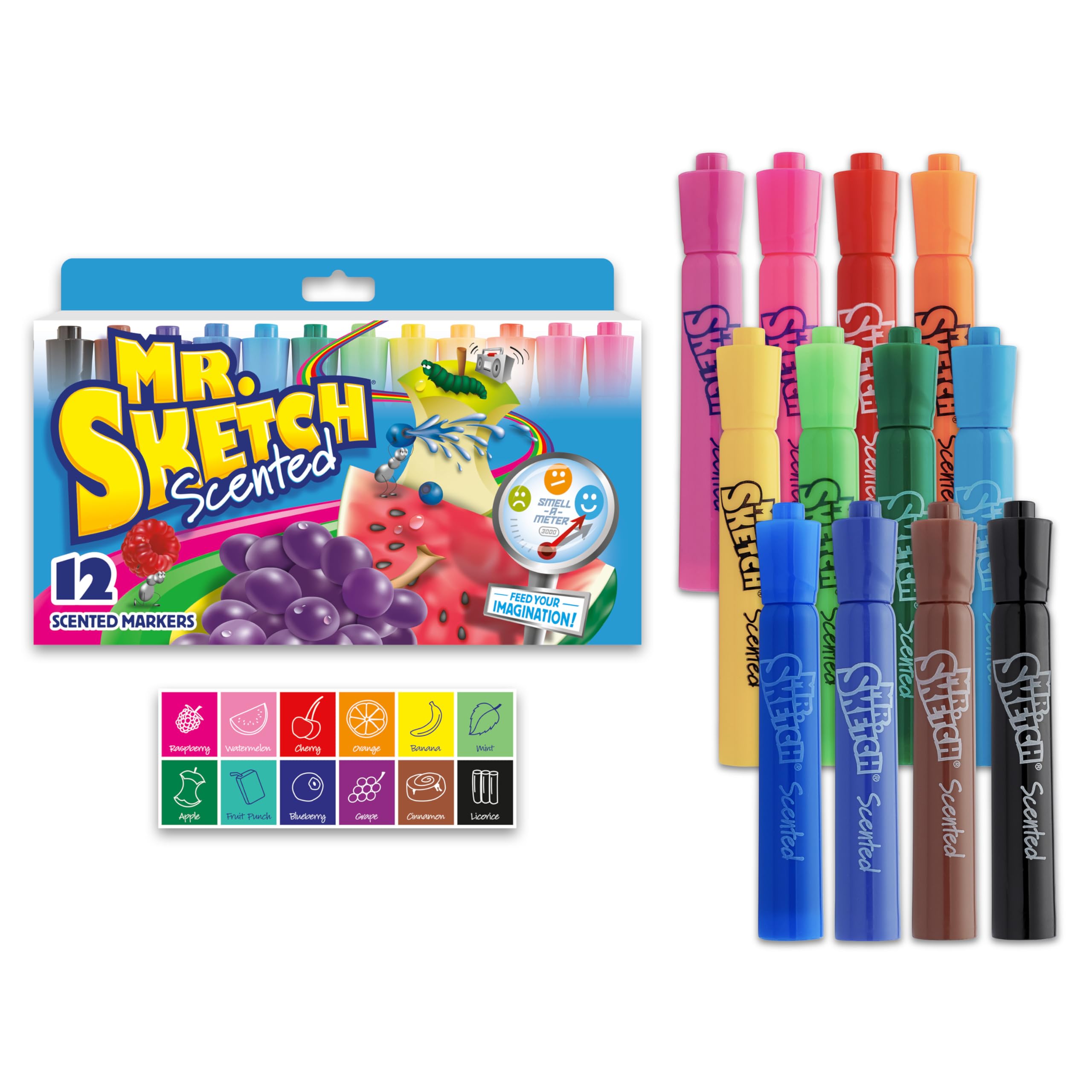 Mr. Sketch Scented Markers, Chisel Tip, Assorted Colors, 12 Count ...