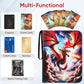 Deluxe Fire Dragon Trading Card Binder - 4-Pocket Zipper Album with 400 Pockets & 50 Removable Sleeves  enhanced Holder for Game/Sports Cards  Ideal for Collectors  Boys & Girls