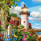 Springbok'S Coastal Illumination 500 Piece Jigsaw Puzzle For Adults Features An Idealic Costal Retreat - Made In The Usa