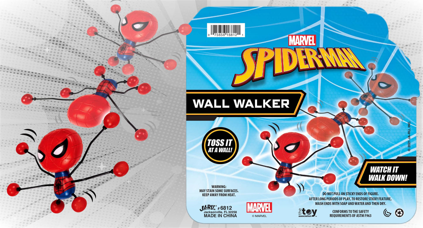 JA-RU Spiderman Stretchy Window-Crawler (2 Units) | Wall-Climber and Window Walker-Rolling Sticky Toys | Marvel Avengers Superhero Fidget Toys | Toys and Novelty Toys for Kids. 6812-2