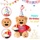 Humor Ted Birthday Gifts Baby Toys Teddy Bear Stuffed Animals Dancing Singing Musical Plush Electric Toy With Cupcake Light Up L