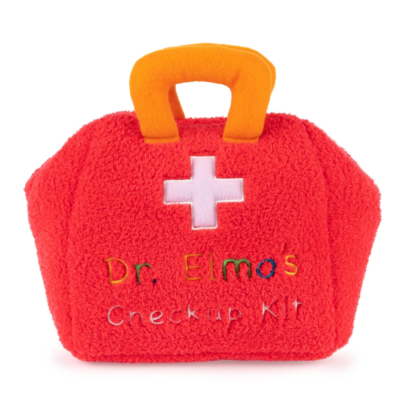 GUND Elmo & Tango Checkup Playset, Plush Sensory Toy for Ages 1+, 8", High Quality Materials, Red, Model 6066818