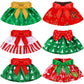 6 Pieces Santa Clothing Elf Dance Skirt Set Christmas Elf Skirts For Christmas Doll Holiday Decorations (Not Include Doll)(Stylish Style)