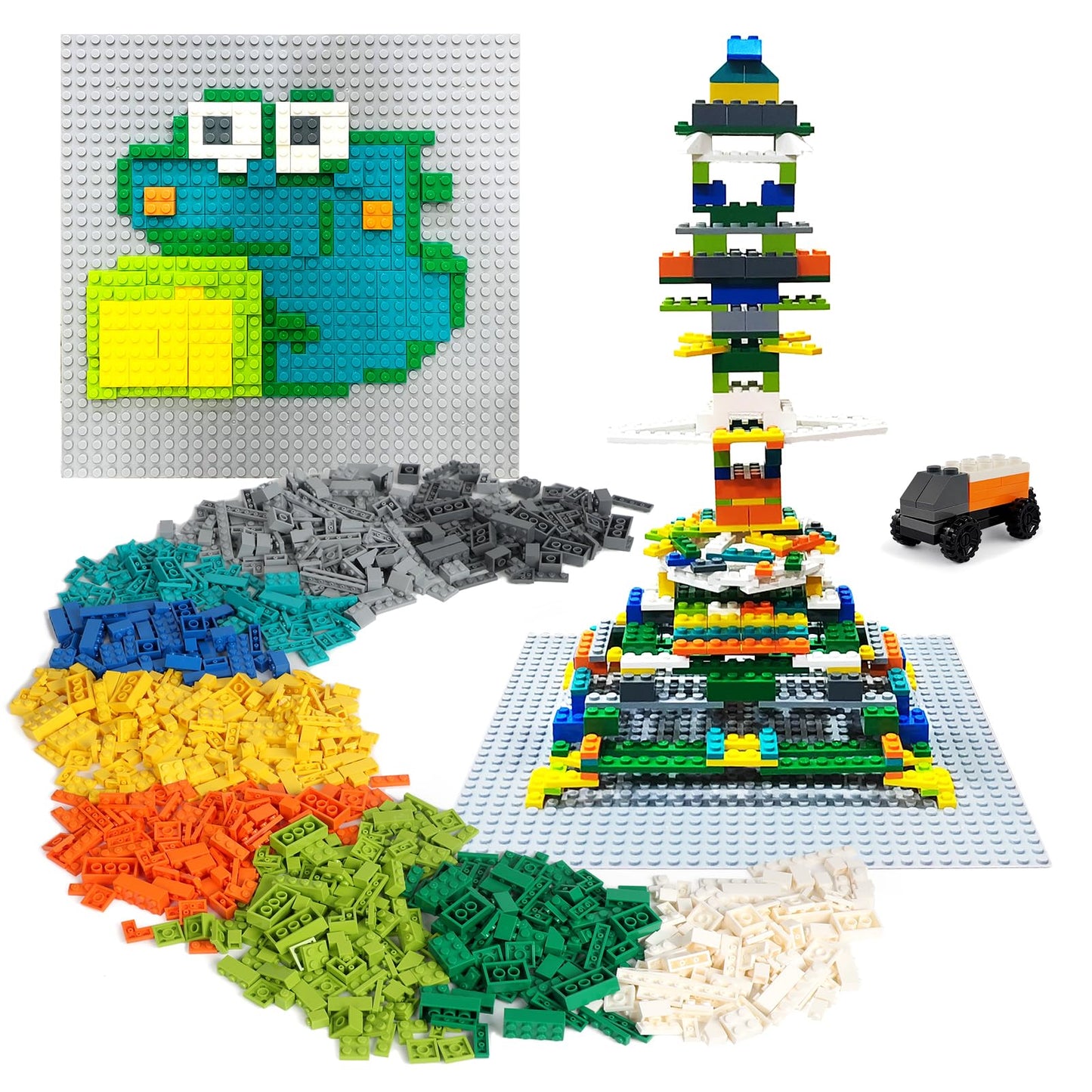 Bulding Bricks Set Compatible With Lego Classic For Kids, Includes Dual-Sided And Single-Sided Baseplates, Variety Of Accessories To Spark Imagination (Boy)