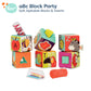 B. Toys Soft Fabric Building Blocks - Educational ABC Blocks for Toddlers, Multi-Color, Model BX1661Z, Textured Shapes, 6 Months+