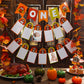 TaoBary Thanksgiving Turkey One Banner Turkey Theme Photo Banner 1st Birthday Monthly Newborn to 12 Month Photo for Thanksgiving