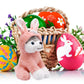 YONLIT Adorable Husky Stuffed Animal Dressed in a Pink Bunny Outfit, Super Cute and Soft Plush Puppy Bunny for Easter Basket Gif