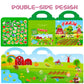 Reusable Sticker Book For Kids, 3 Sets Educational Learning Toys Travel Stickers Activity Books For Toddler Girls Boys Age 3+ Birthday Gifts - Farm, Season & Animals