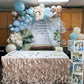 Dusty Blue Gold Balloons, 60 Packs 12 Inch Dusty Baby Blue Chrome Gold Blue Confetti Balloon Sand White Balloon For Boy Baby Sho