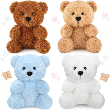 Hydren 4 Pieces Bear Stuffed Animals 7.8 Inch Plush Bear Toys Soft Cute Doll Gift For Valentine'S Day Wedding Baby Shower Favors