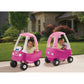 Little Tikes Princess Cozy Coupe Ride-On Toy, Large Magenta Plastic Car with Doors, Steering Wheel, Horn, Model 630750M