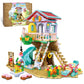 Qlt Tree House Building Set With Light Kit - Compatible With Lego Flowers Friends Friendship Treehouse Building Kit, Creative Forest Toy With A House Construction Set Gift For Kids(648Pcs)