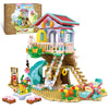 Qlt Tree House Building Set With Light Kit - Compatible With Lego Flowers Friends Friendship Treehouse Building Kit, Creative Forest Toy With A House Construction Set Gift For Kids(648Pcs)