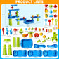 5-Tier Water Table For Toddlers Kids 3-5 4-8, Sand And Water Play Set With Rain Showers Pond, Summer Outdoor Toys Beach Toys Wat