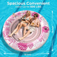 Inflatable Tanning Pool Lounger Float with Protection Tarp  75 x 75 Pool Floats mature-themed with Pillow  6 in 1 Suntan Tub Raft Floatie  Sunbathing Water Lounge Blow Up Pool Kids Ball Pit Party Gifts-Pink
