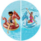 Monsoon Large Red Inflatable Pool Float for Adults - Ride-On Swim Floatie with Handles