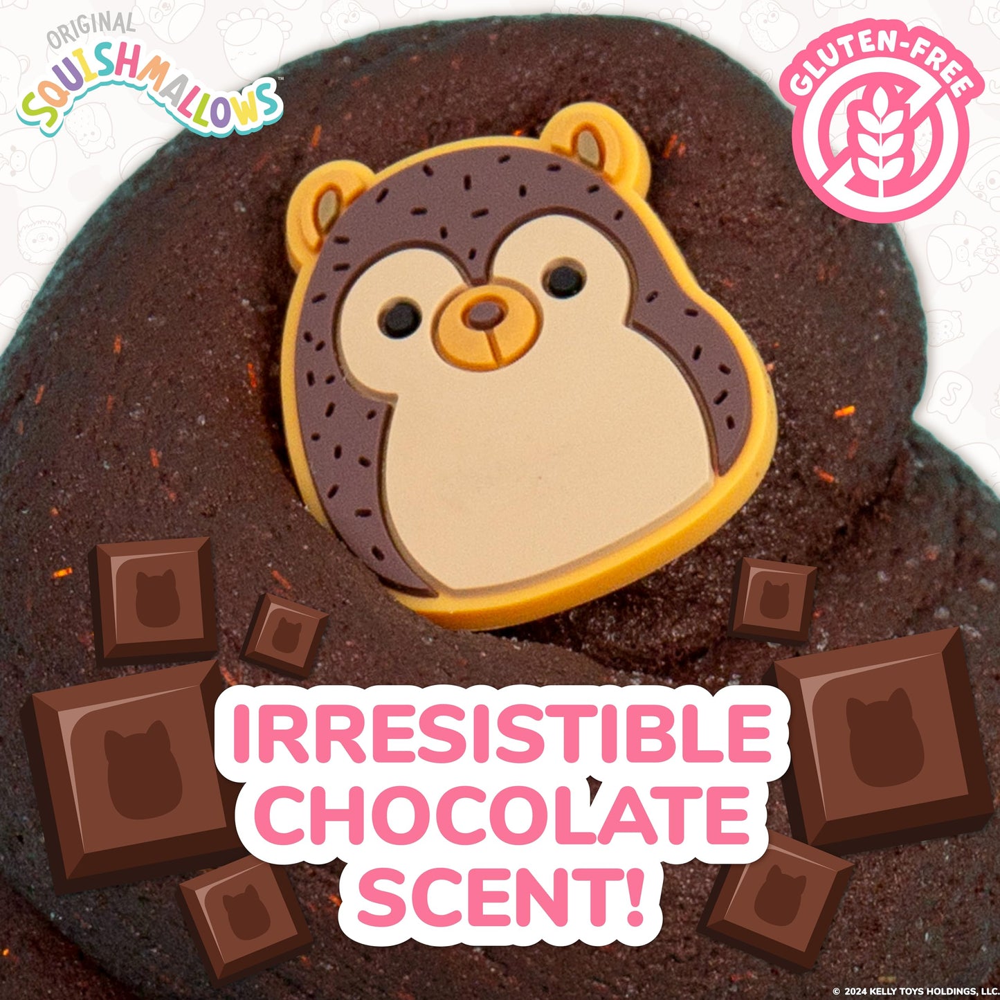 Original Squishmallows Hans The Hedgehog Premium Scented Slime Chocolate Scented, 8 Oz. Scented Slime, 2 Fun Slime Add Ins, Pre-Made Slime For Kids, Great 6 Year Old Toys, Super Soft Sludge Toy