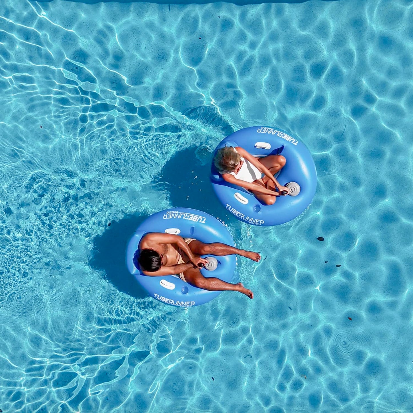 PoolCandy Motorized Pool Tube LX Deluxe, Large, Grey, Model PC3225TR-F, Upgraded Power & Comfort for Summer Fun