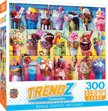Masterpieces Trendz - Freakshakes 300Pc Ezgrip Puzzle Multicolor, 18'' X 24''