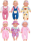 6 Sets 14-16 Inch Baby Doll Accessories Baby Doll Clothes - Dress Outfits Headbands Accessories Fits New Born 43Cm Baby Doll, 15 Inch Baby Doll