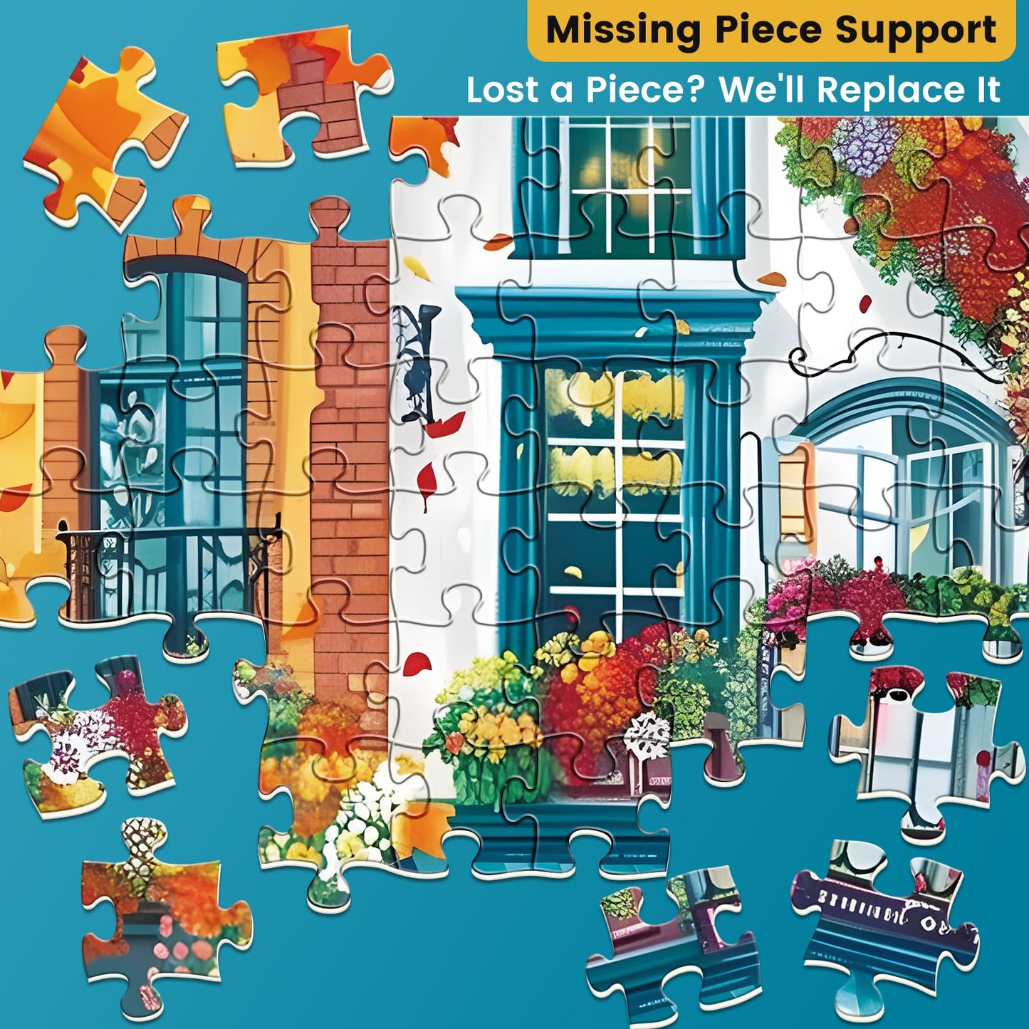 500 Piece Puzzle for mature-themeds Cozy Fall Landscape Jigsaw Puzzle for Kids Seniors Large Art Puzzle Christmas Puzzles or Clearance Challenging Family Game Great Gift for Family Friends 20.5 * 15 in