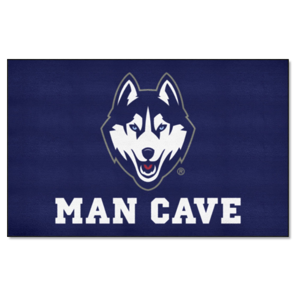 FANMATS 17300 UConn Huskies Man Cave UltiMat Rug - 5ft. x 8ft. | Sports Fan Area Rug, Home Decor Rug and Tailgating Mat