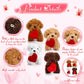 Syhood 20 Pcs Mini Plush Dogs 4.72 Inches Puppy Dog With Filled Heart And Keychain Cute Stuffed Animal Soft Toy Party Favor For Christmas Valentine Goodie Bag Birthday Party Gift, 4 Colors