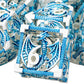 ARUOHHA Hollow DND Metal Dice Set 7 Pcs Blue D and D Dice for Dungeons and Dragons Role Playing Games D+D Polyhedral Dice RPG D&