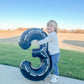 Race Car 3 Balloon, Number Balloons 40 Inch, 3Rd Black Birthday Decorations For Kids Boys, Racing Birthday Decorations, Number 3