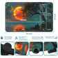 RWUTYTIUL Moon Tree Card Cardplaymat 24 x 14 Inch with Tube Bag, Card Gameplay Desk Mats with Zones Commander Deck Board MTG RPG