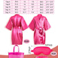 Xuhal 92 Pcs Spa Party Favors for Girls Slumber Party Supplies Kids Satin Robes Sleepover with Gift Bags for Girl Kids Birthday