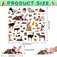 800 Pieces Jungle Animal Stickers Realistic Zoo Animal Stickers Safari Animal Stickers Sea Animal Stickers For Water Bottle Scrapbook Class Rewards Sea Animal Party Supplies (Farm Animal)