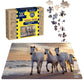 Webby Kid Beautiful White Horses Wooden Jigsaw Puzzle, 252 Pieces