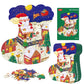 Aivatoba Jigsaw Puzzles For Kids Ages 4-8, 112 Pieces Christmas Stocking Shaped Cardboard Puzzles, Sturdy Floor Puzzles Box And
