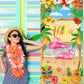 Rtteri Aloha Party Decorations Hawaiian Door Cover Sign Summer Luau Beach Supplies Party Door Banner Tropical Tiki Party Backdro