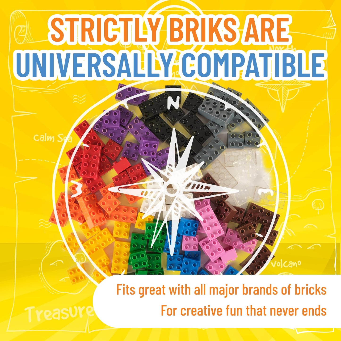 Strictly Briks Toy Large Building Blocks For Kids And Toddlers, Big Bricks Set For Ages 3 And Up, 100% Compatible With All Major