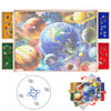 Puzzle Board with Drawers Rotatable 360-Degree Wheels and Cover 30'' x 22'' 1000 Piece Wooden Jigsaw Puzzle Table Storage Organi