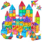 Jasonwell Magnetic Tiles Kids Magnetic Blocks Building Sets 3D Magnet Tile Building Blocks Toy Construction Educational Stem Toys Gifts For Toddlers Boys Girls 3 4 5 6 7 8 9 10 + Year Old