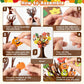 WATINC Fall Leaves Tree Craft Kits - 16Pcs Autumn Movable Eyes Trees for Party Favor Ornament Making Supplies, DIY Thanksgiving