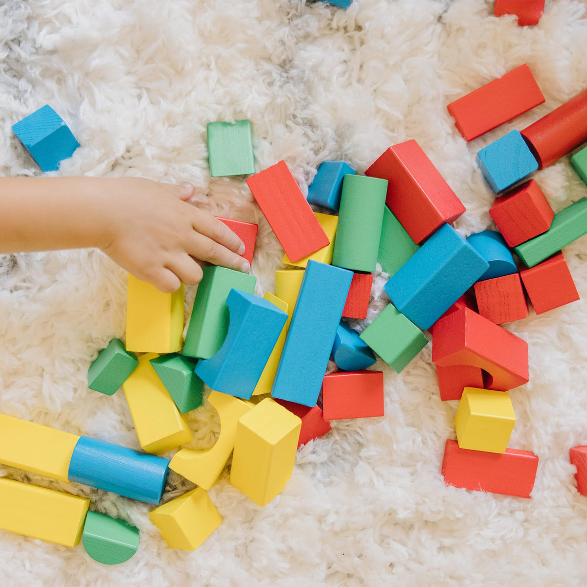 Melissa & Doug Wooden Building Blocks Set - 100-Piece Multicolor Wood ...